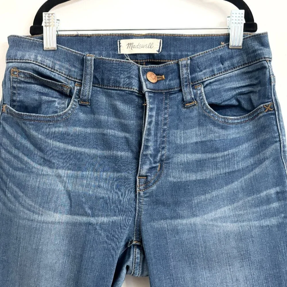 High Rise Madewell Medium Blue Denim Skinny Roadtripper Jeans - sz 27 - Picture 12 of 13